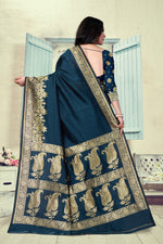 Thumbnail for Vedant Vastram Litchi Silk Designer Banarasi Saree - Morpich - Distacart