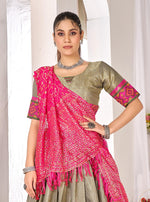 Thumbnail for Anaita Mehndi Weaving Work Silk Lehenga Choli - Distacart