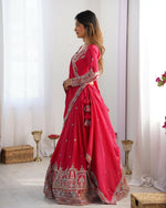Thumbnail for Joban Fashion Magenta Pink Lehenga Crepe silk Coding Dori with Sequence with Rivet Moti