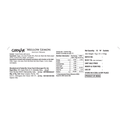 Girnar Instant Premix Mellow Lemon - Distacart