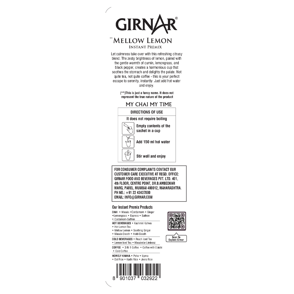 Girnar Instant Premix Mellow Lemon