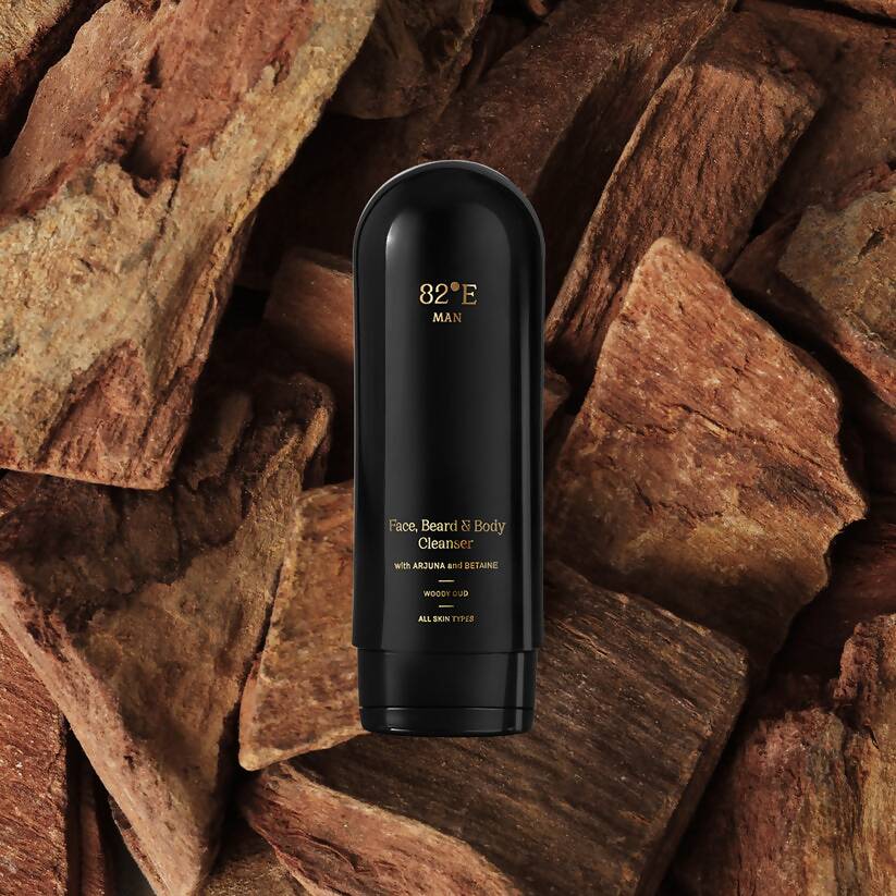 82°E By Deepika Padukone Face, Beard and Body Cleanser - Woody Oud - Distacart