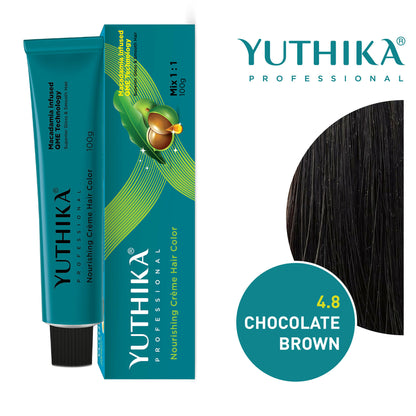 Yuthika Professional Creme Hair Colour - Chocolate Brown - Distacart