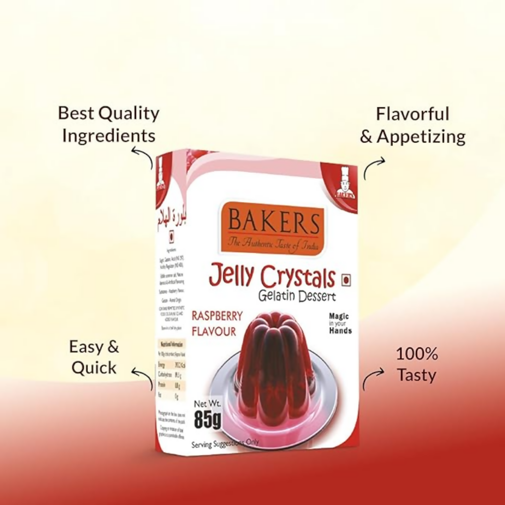 BAKERS Jelly Crystals (Gelatin Dessert) - Raspberry - Dista