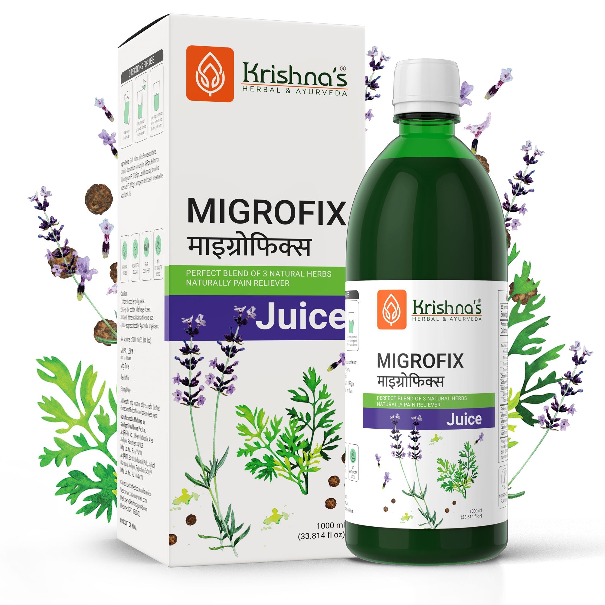 Krishna'S Herbal & Ayurveda Migrofix Juice