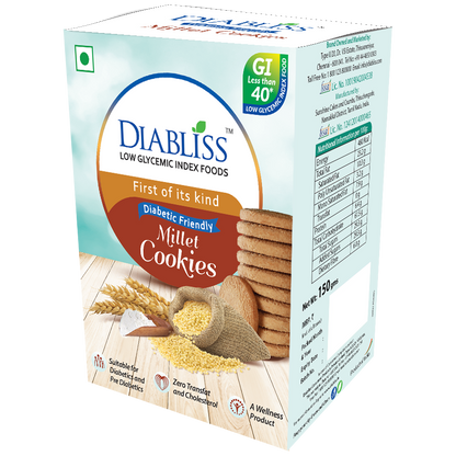 Diabliss Diabetic Friendly Millet Cookies - Distacart