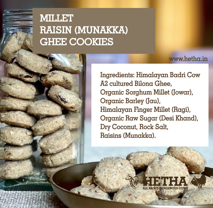 Hetha Millet Raisin (Munakka) Cookies with Ghee - Distacart