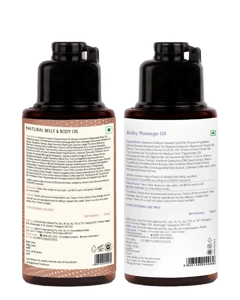 AreoVeda Mini Mom and Baby Oil Combo - Distacart