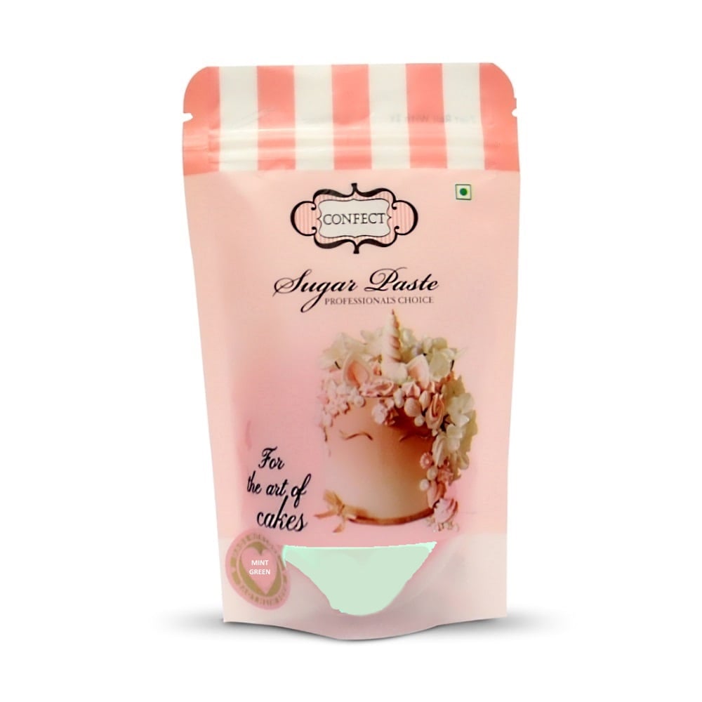 confect mint green nutritional sugarpaste 250 gms