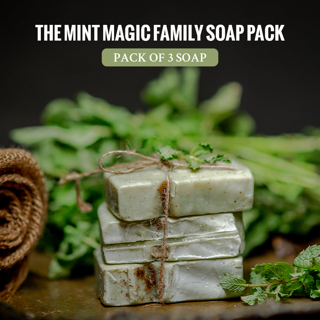 Haappyherbs The Mint Magic Family Pack Soap (3 Nos)