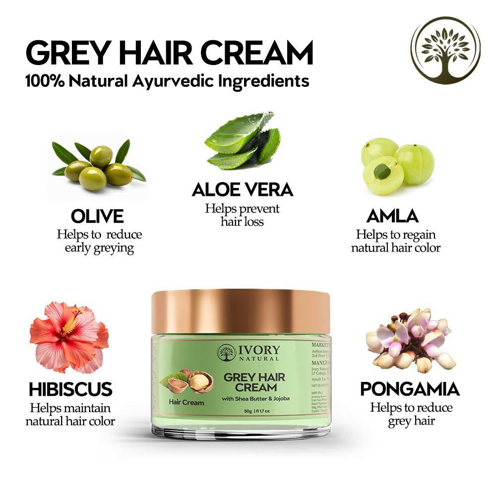 Ivory Natural Cream For Greys Restore Natural Hair Color - Distacart