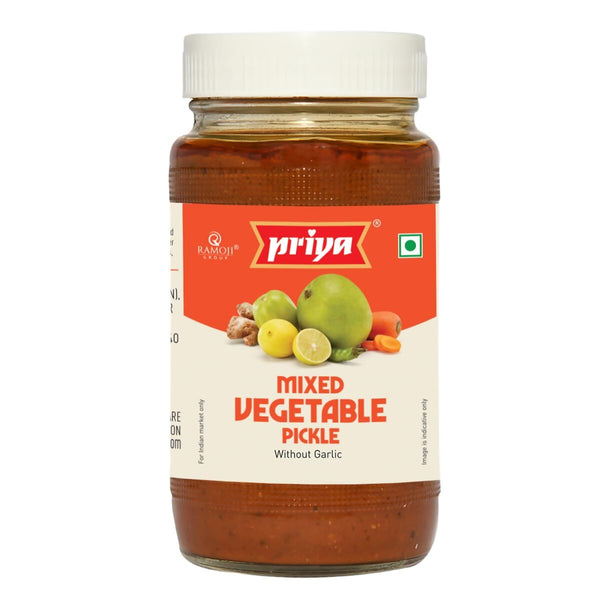 Priya Mixed Vegetable Pickle Without Garlic - Distacart