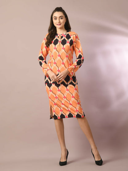 Myshka Women's Multi Printed Knee Length Party Embellished Skirts - Distacart