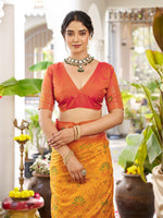 Thumbnail for Shree Shyam Fashion Yellow Soft Silk Saree - Distacart