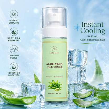 Milky Moon Aloe Vera Toner Instant Cooling & Hydrating Face Toner - Dista