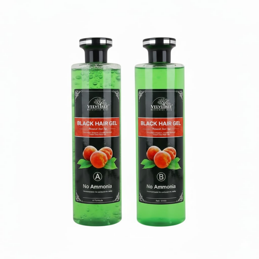 Velvetree Natural Black Hair Gel Dye (Black Hair Gel) - Distacart