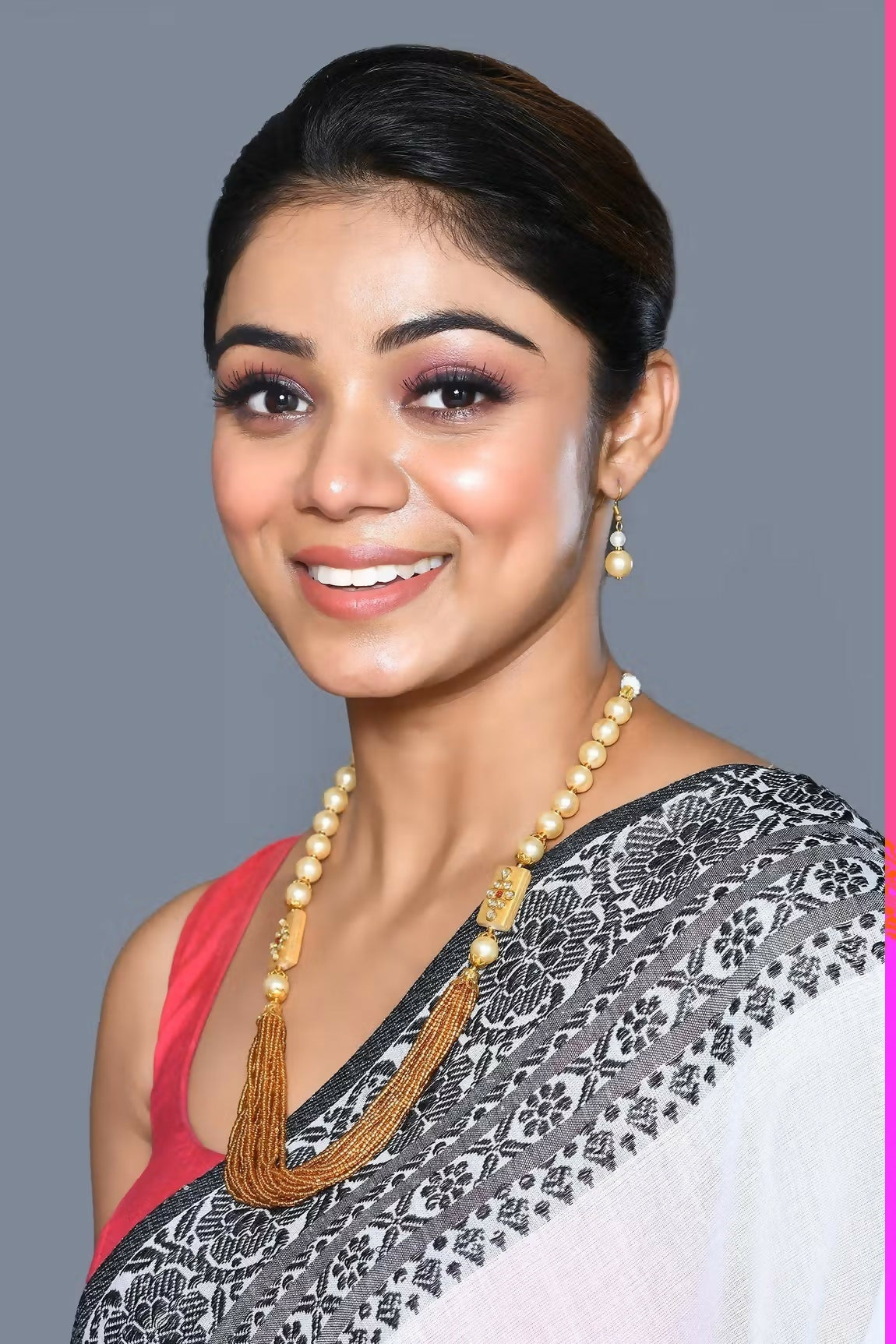 Joban Fashion Women Golden Mala Necklace Set With Earrings