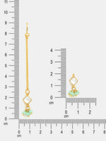 Thumbnail for Ruby Raang Set Of Pastel Green Maang Tikka And Earrings - Distacart
