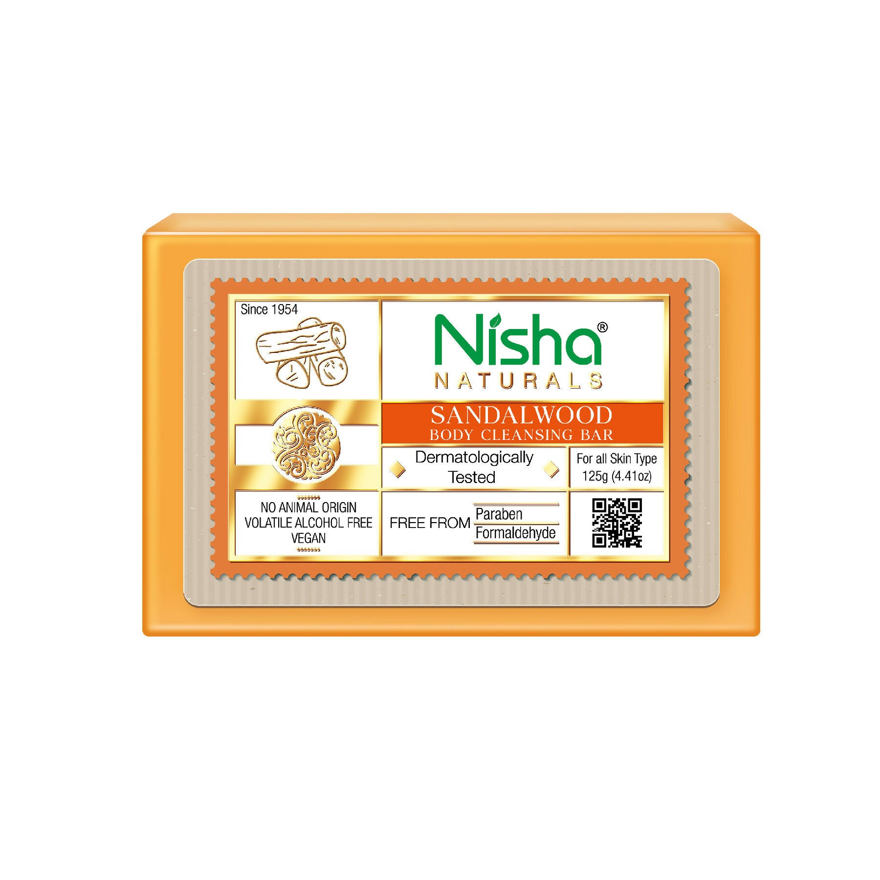 Nisha Sandalwood Body Cleansing Soap Bar - Distacart
