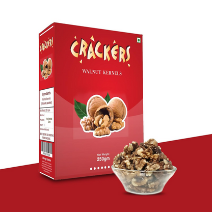 Go Crackers Kashmiri Brown Halves Dried Walnuts Kernels Without Shell - Dista