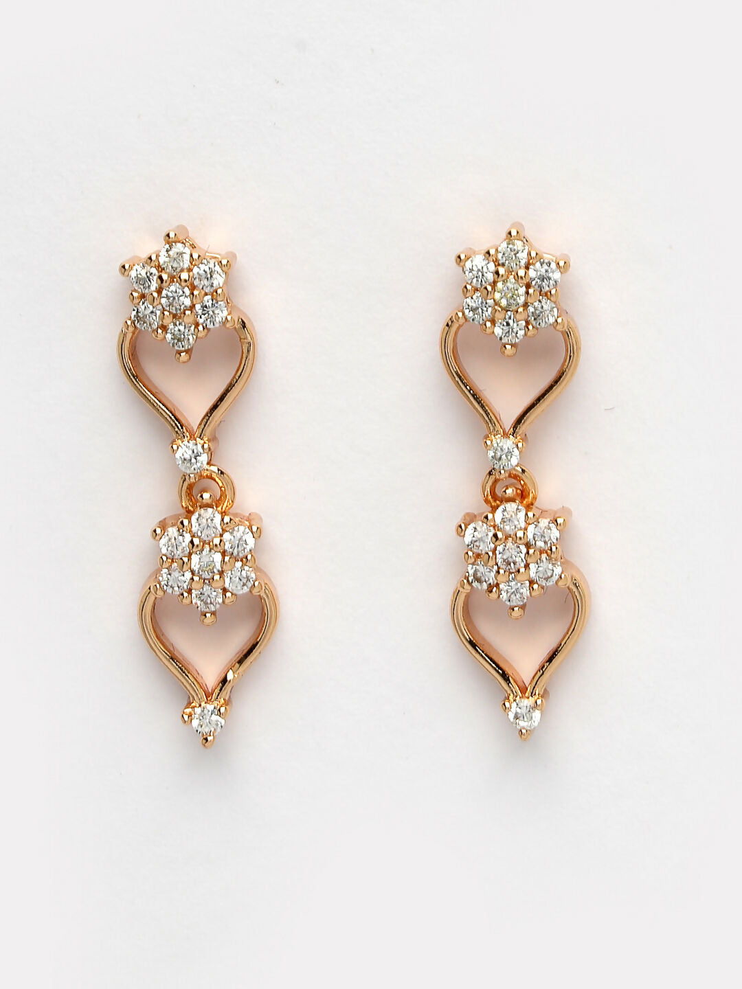 NVR Women's Gold-Plated American Diamond-Studded Handcrafted Jewellery Set - Distacart