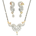 Thumbnail for AanyaCentric Gold-plated Mangalsutra Pendant Earring Set & Silver Plated Anklet - Distacart