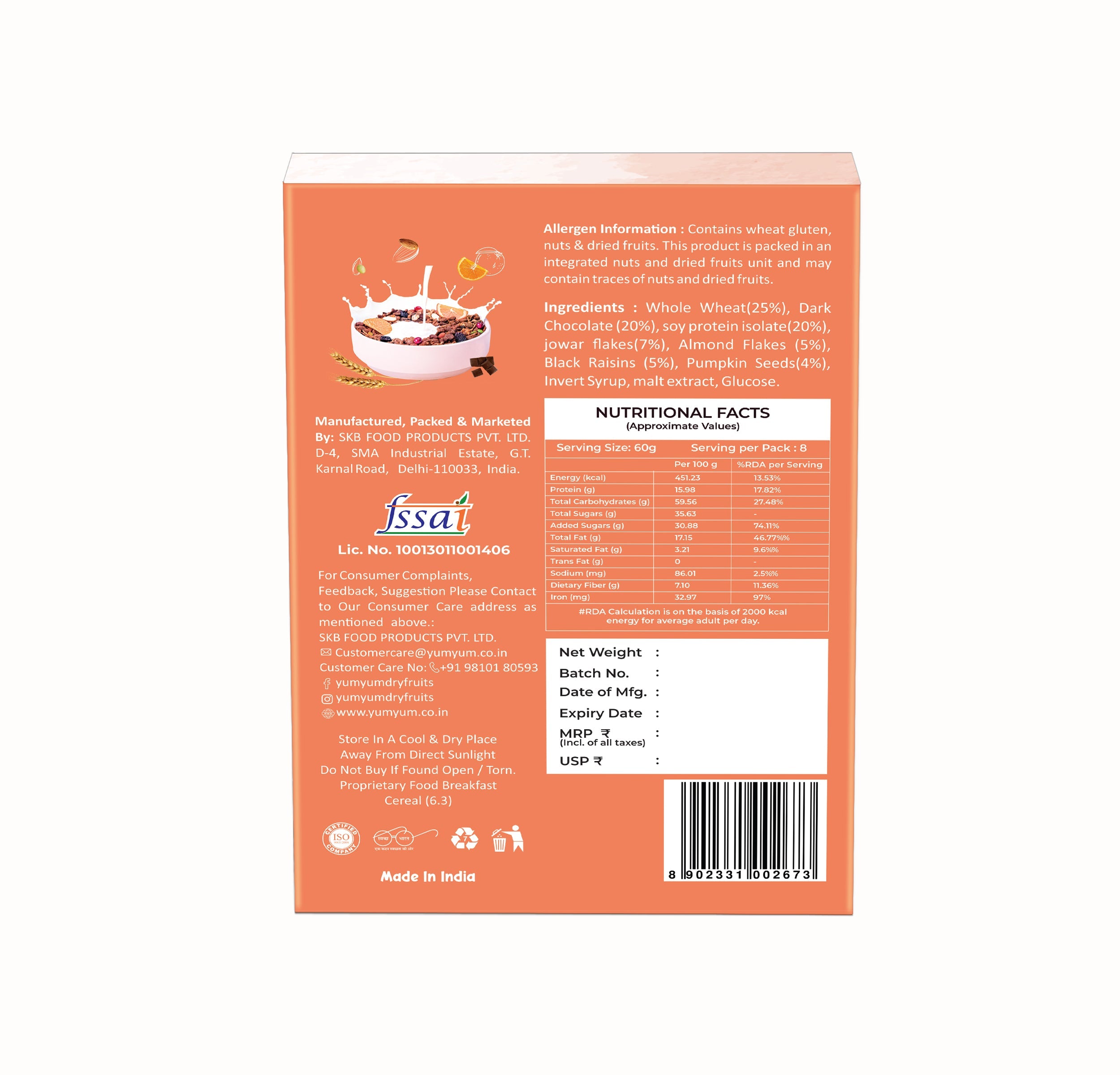 Yum Yum High Protein Muesli Box - Dista