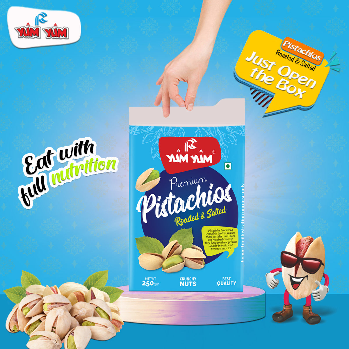 Yum Yum Roasted & Salted Pistachios Box - Dista