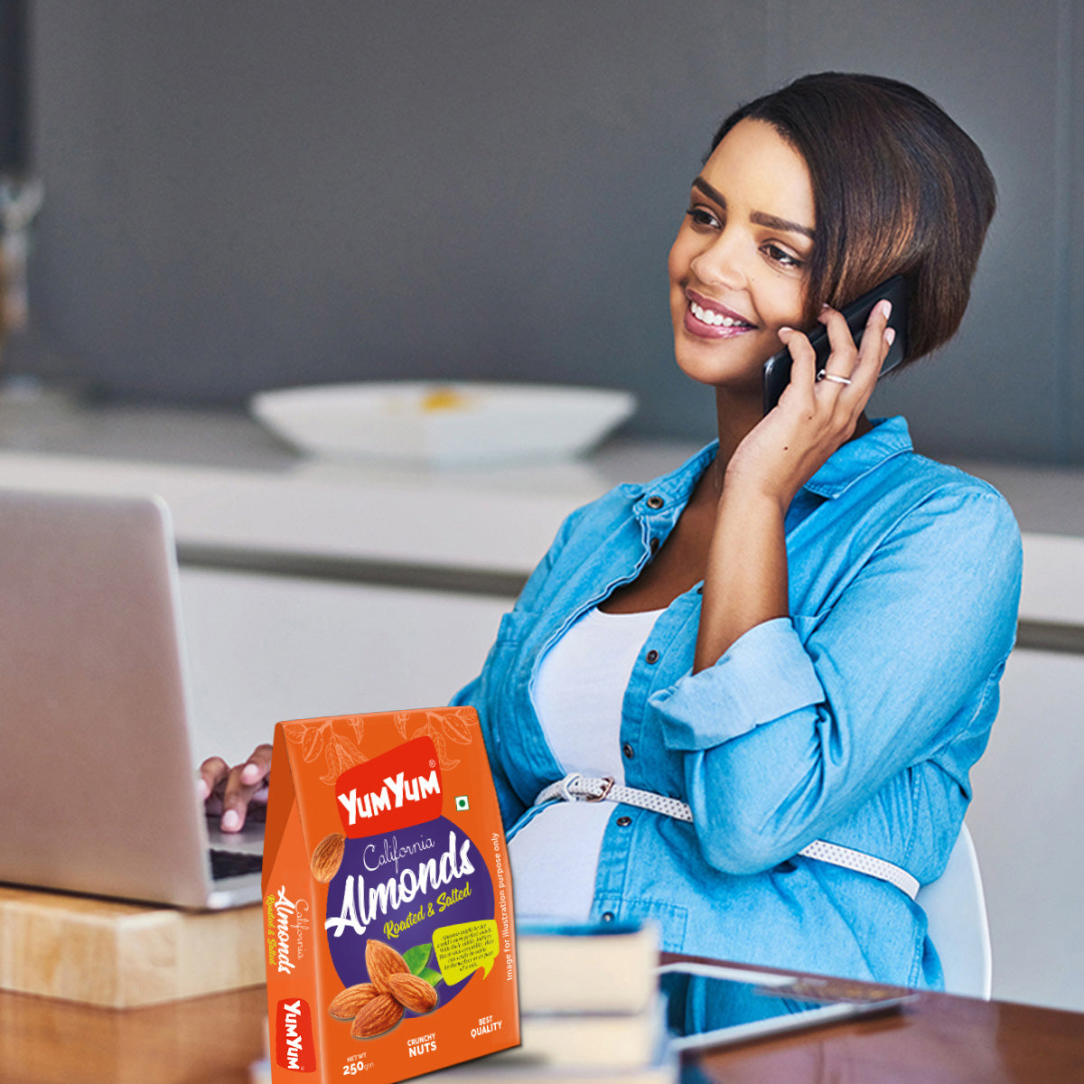 Yum Yum California Roasted & Salted Almonds Box - Dista