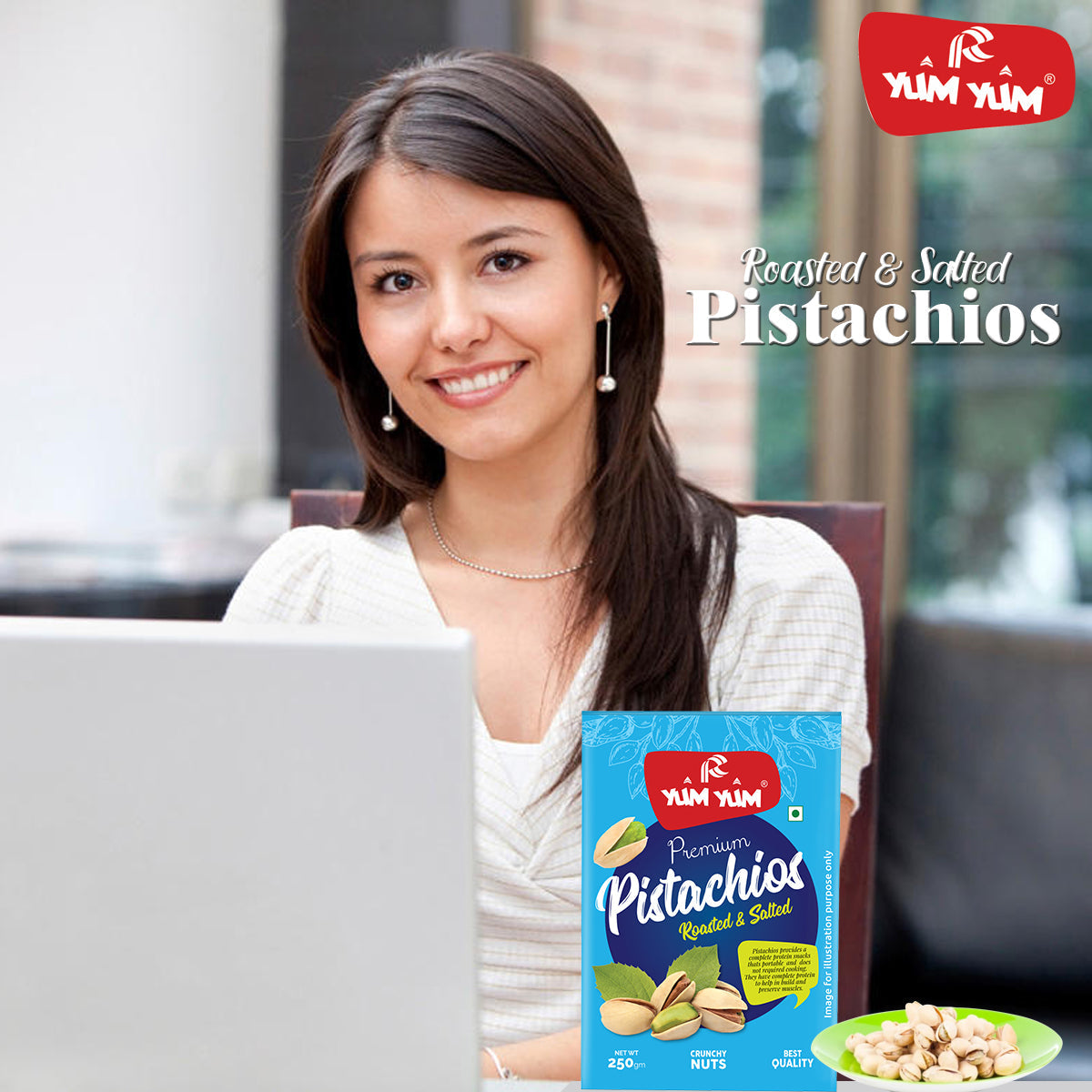 Yum Yum Roasted & Salted Pistachios Box - Dista