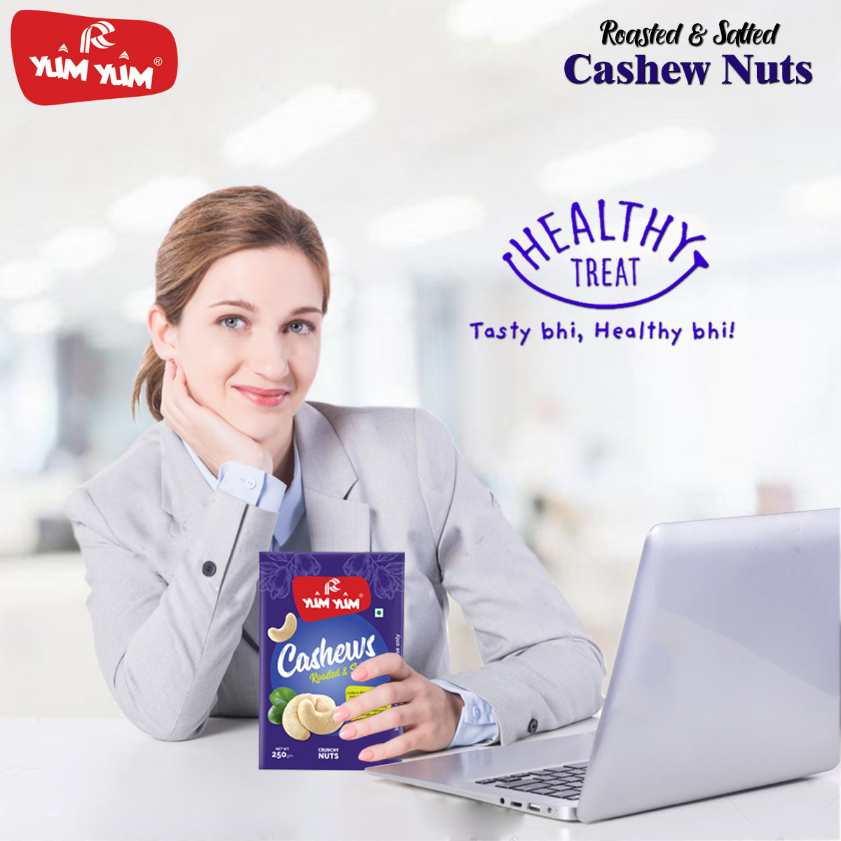 Yum Yum Roasted & Salted Cashews Box - Dista