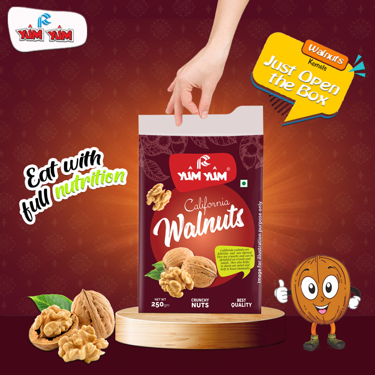 Yum Yum Walnut Kernels Box - Dista
