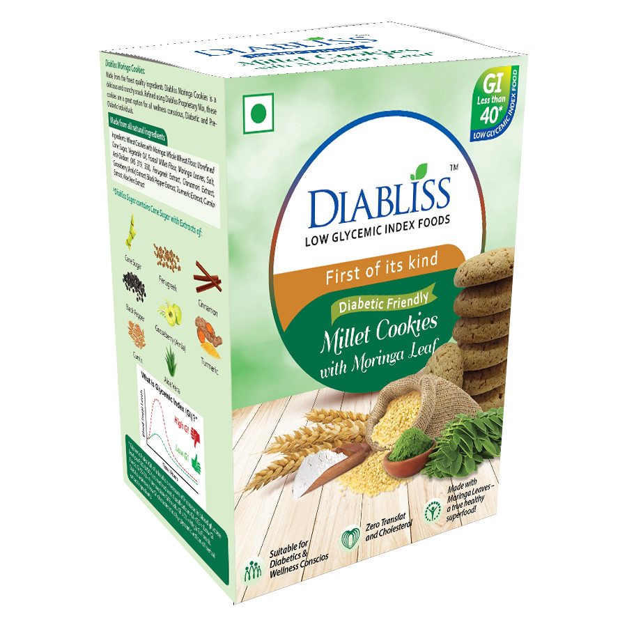 Diabliss Diabetic Friendly Millet Cookies With Moringa Leaf - Distacart