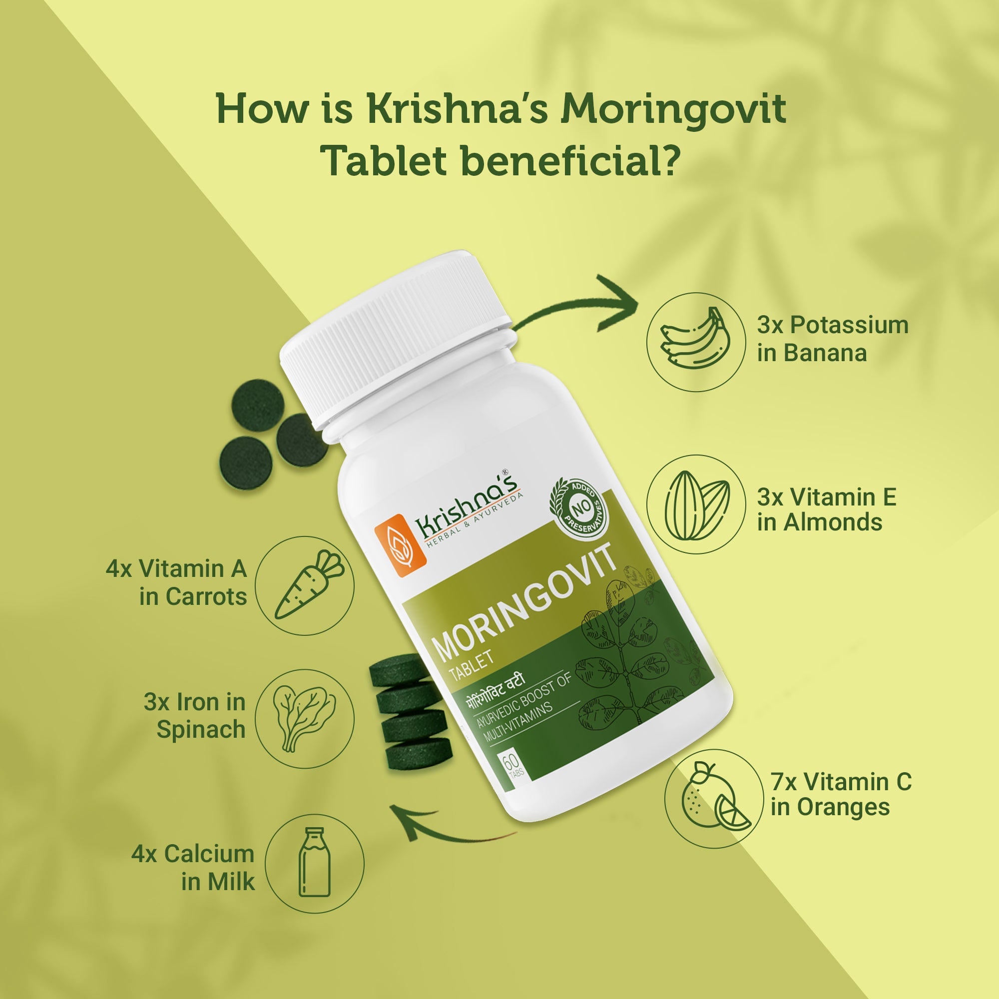 Krishna'S Herbal & Ayurveda Moringovit Tablets