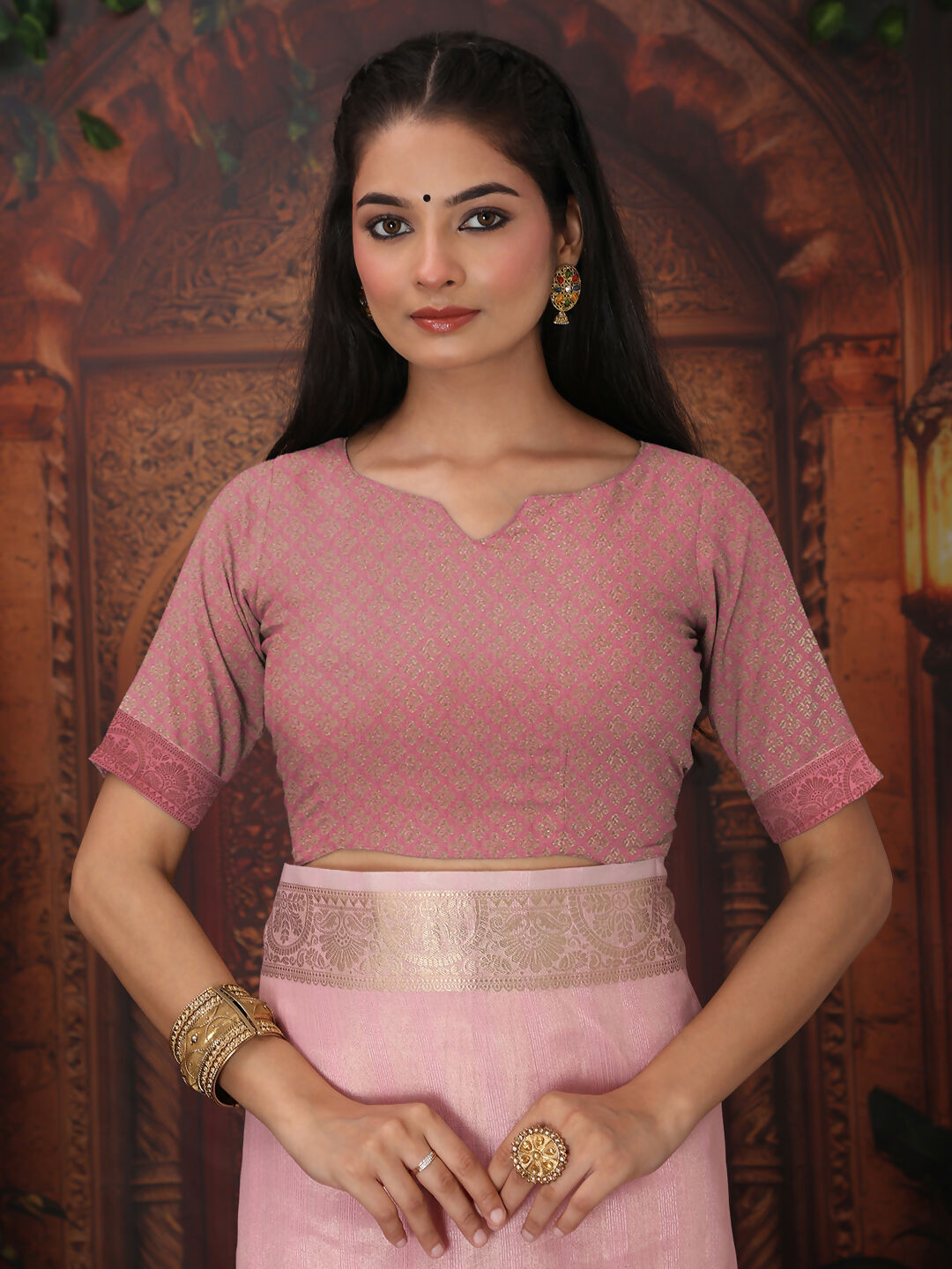Astita Organza Light Pink Saree