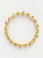 Thumbnail for NVR Women Set of 2 Gold Plated Artificial Stone Bangle - Distacart