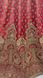 Thumbnail for Jyoti Fashion Women's Red Bridal Net Fancy Dori & Sequins Multi Thread Embroidered with Diamond Work Wedding Lehenga Choli - Distacart