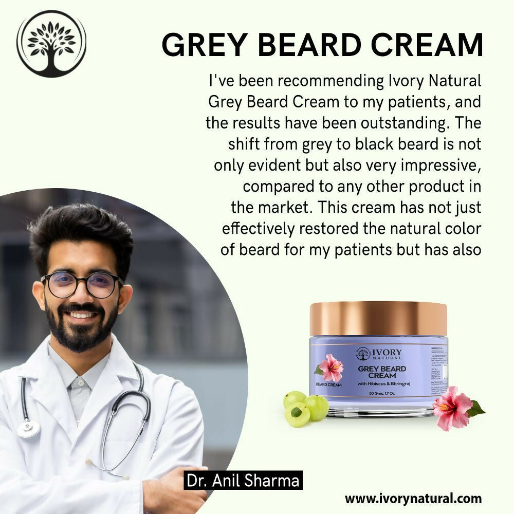 Ivory Natural Greys Beard Cream Restores Your Beard's Natural Color - Distacart