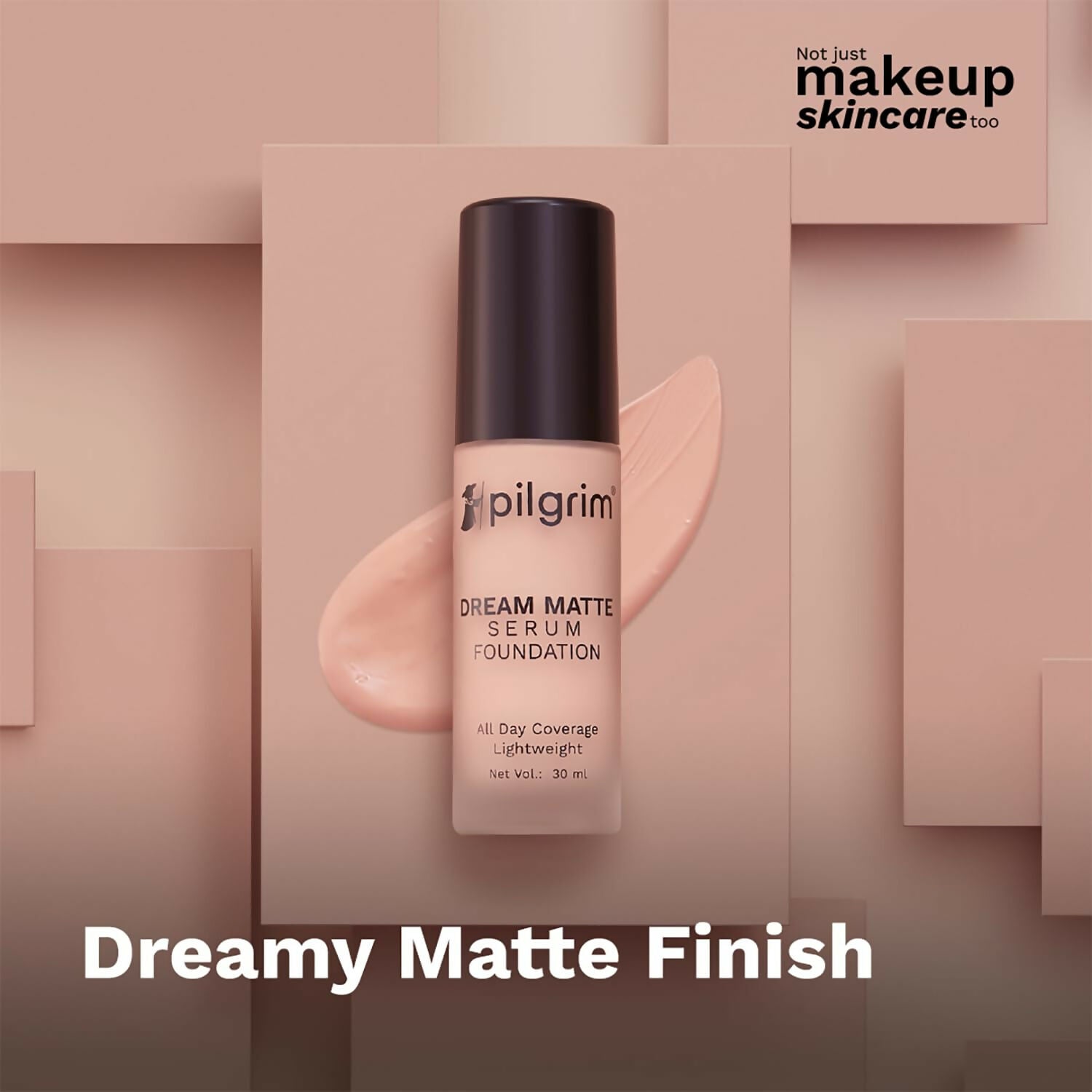 Pilgrim Dream Matte Serum Foundation With Matte & Poreless All Day Coverage Lightweight - Pure Ivory - Distacart