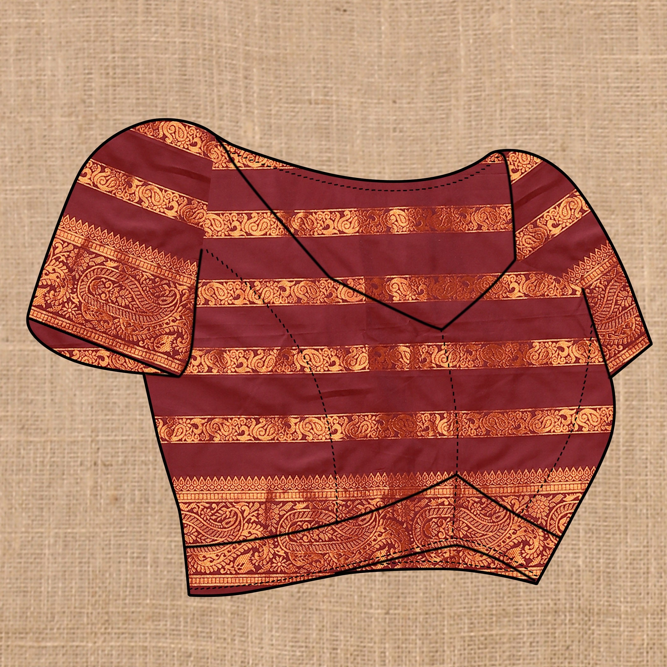 Vedant Vastram Maroon Color Banarasi Silk Saree - Maroon - Distacart