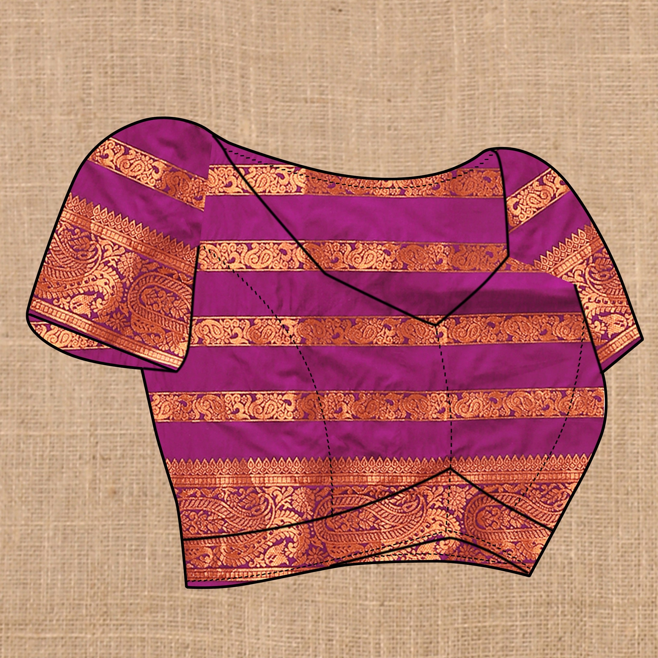 Vedant Vastram Wine Color Banarasi Silk Saree - Wine - Distacart