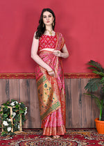 Thumbnail for Vedant Vastram Pink Color Kanjeevaram Silk Saree - Pink - Distacart