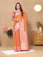 Thumbnail for Vedant Vastram Orange Color Kanjeevaram Silk Saree - Orange - Distacart
