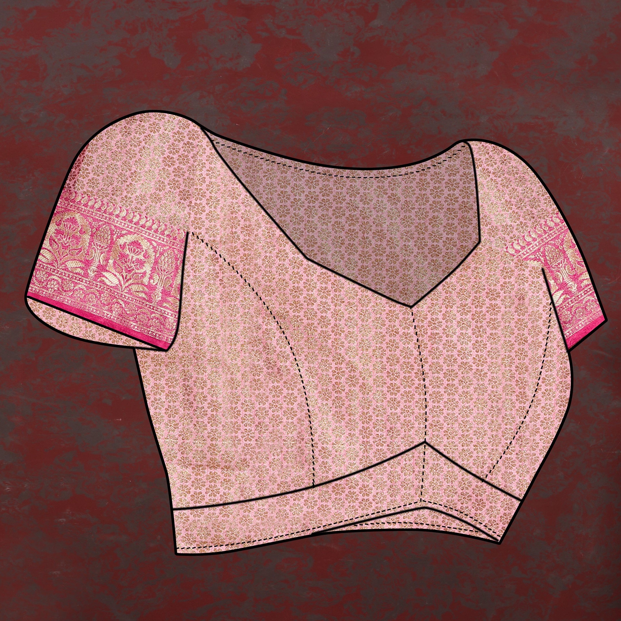 Vedant Vastram Baby Pink Color Banarasi Silk Saree - Baby Pink - Distacart