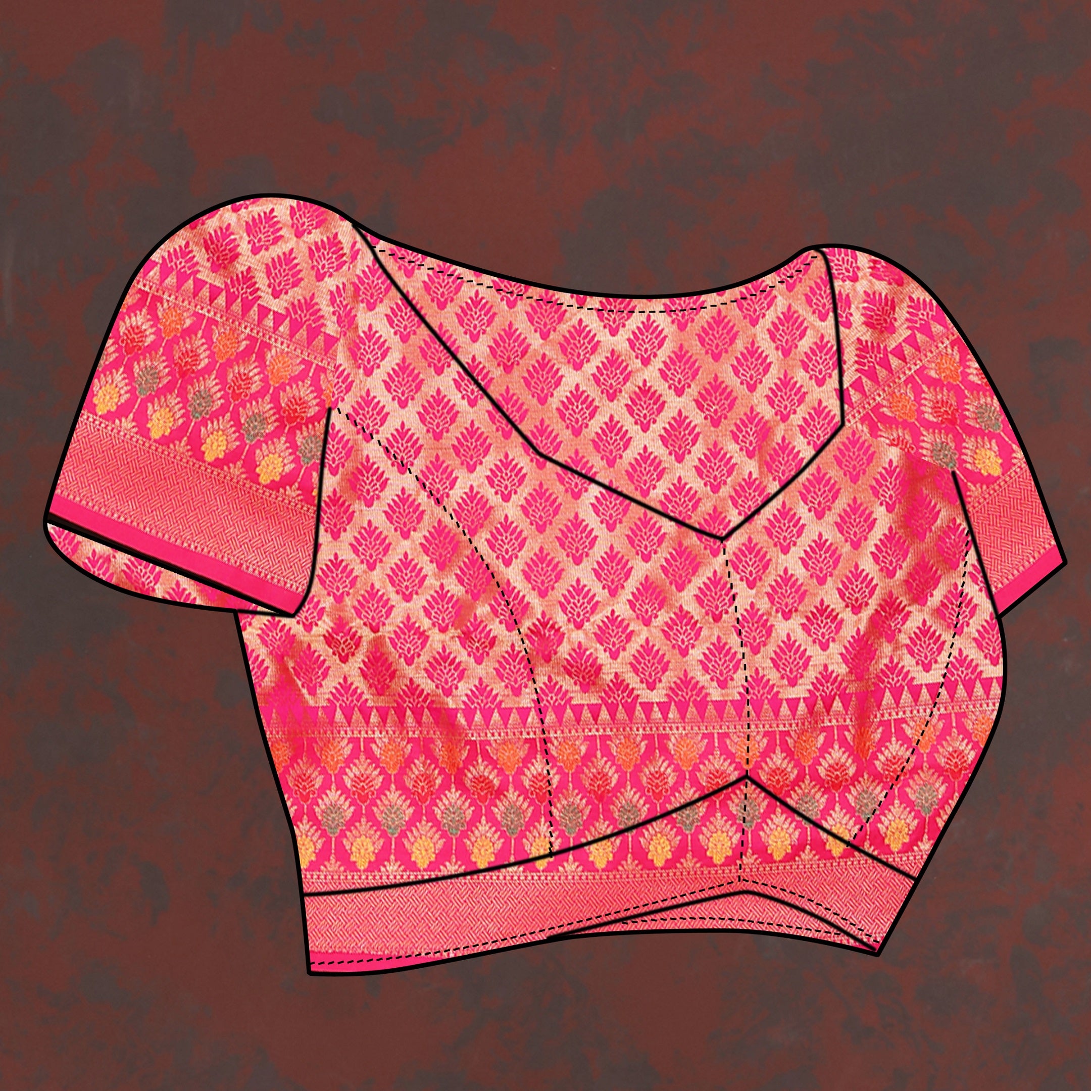 Vedant Vastram Pink Color Kanjeevaram Organza Silk Saree - Pink - Distacart