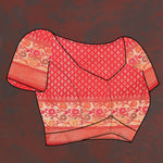 Thumbnail for Vedant Vastram Baby Pink Color Kanjeevaram Organza Silk Saree - Baby Pink - Distacart