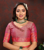 Thumbnail for Vedant Vastram Pink Color Kanjeevaram Organza Silk Saree - Pink - Distacart