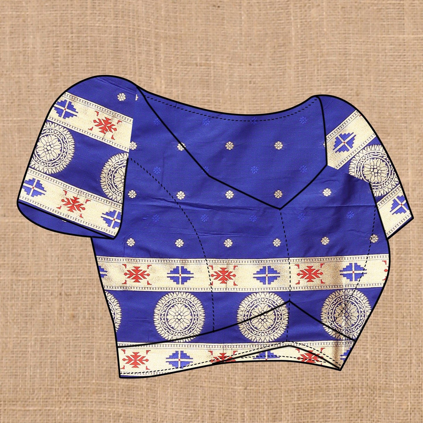 Vedant Vastram Blue Color Paithani Silk Saree - Blue - Distacart
