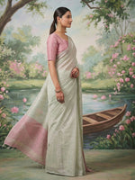 Thumbnail for Shree Shyam Fashion Silver Tissue Silk Saree - Distacart