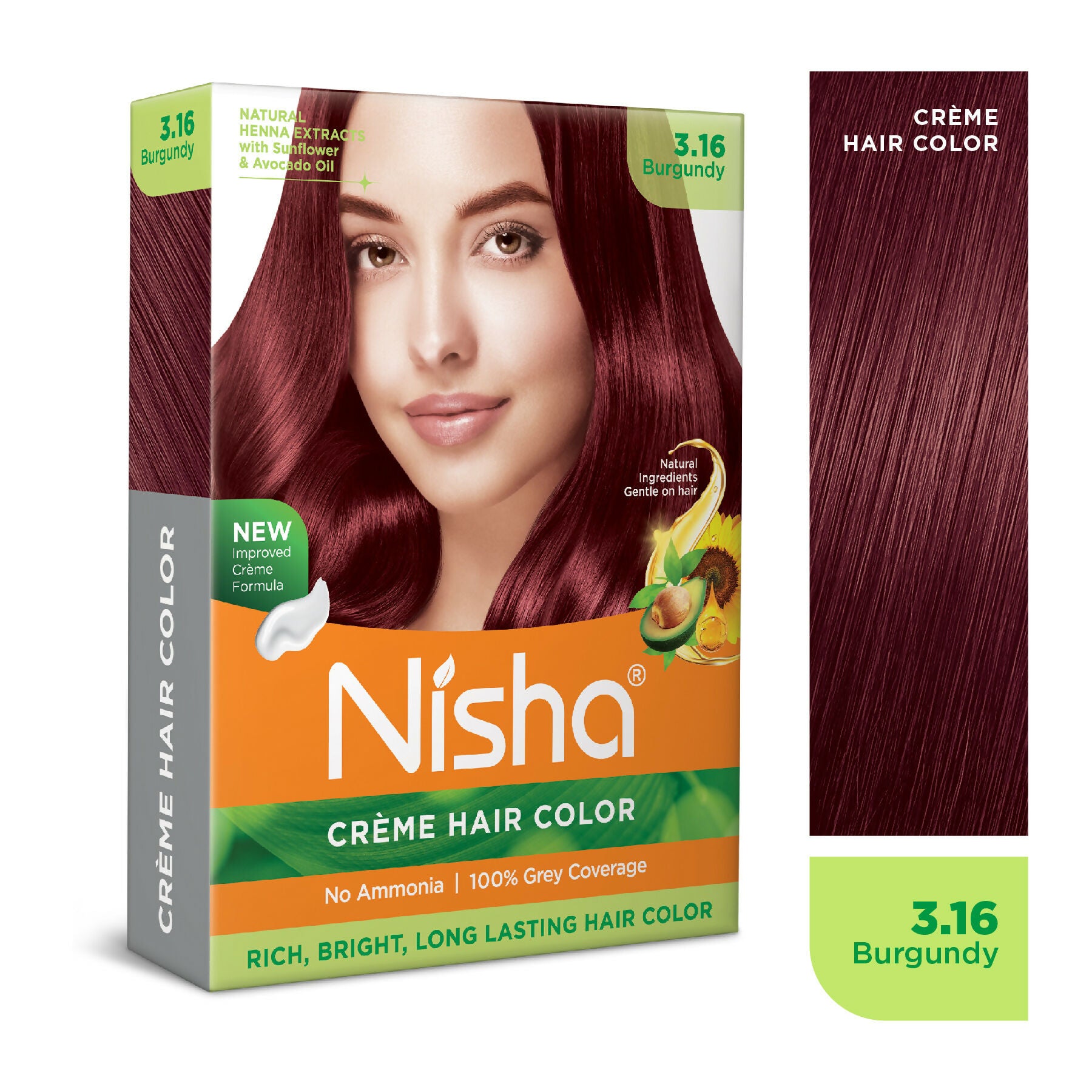 Nisha Creme Hair Color for Women - Burgundy - Distacart